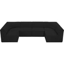 Meridian Ollie Black Boucle Fabric Modular Sectional IMAGE 5