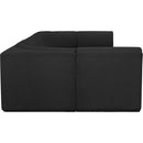 Meridian Ollie Black Boucle Fabric Modular Sectional IMAGE 6