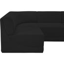 Meridian Ollie Black Boucle Fabric Modular Sectional IMAGE 8