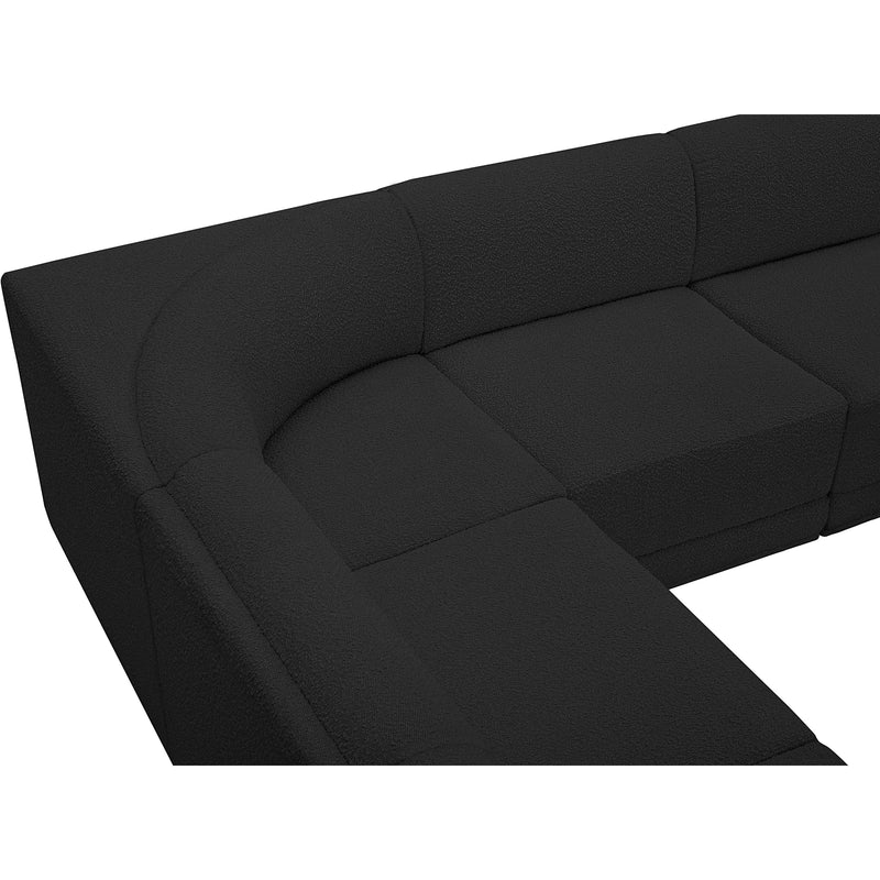 Meridian Ollie Black Boucle Fabric Modular Sectional IMAGE 10