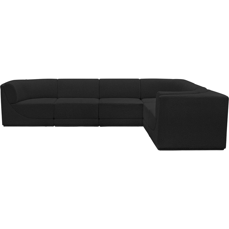 Meridian Ollie Black Boucle Fabric Modular Sectional IMAGE 4