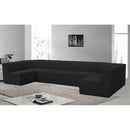 Meridian Ollie Black Boucle Fabric Modular Sectional IMAGE 2