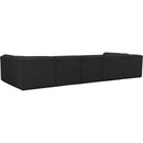 Meridian Ollie Black Boucle Fabric Modular Sectional IMAGE 4