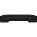 Meridian Ollie Black Boucle Fabric Modular Sectional IMAGE 5