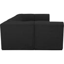 Meridian Ollie Black Boucle Fabric Modular Sectional IMAGE 7