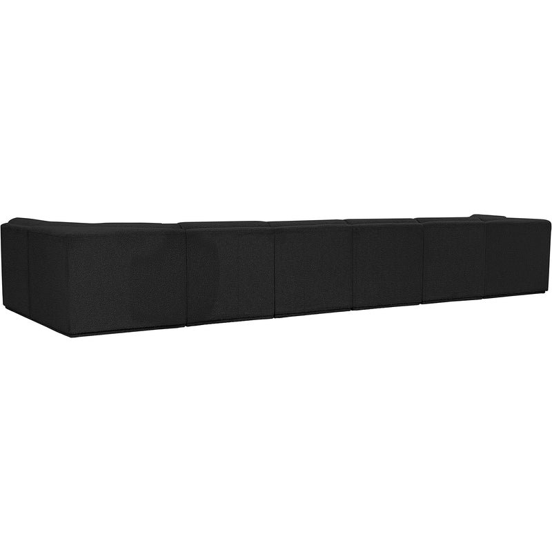 Meridian Ollie Black Boucle Fabric Modular Sectional IMAGE 4