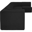 Meridian Ollie Black Boucle Fabric Modular Sectional IMAGE 7