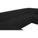 Meridian Ollie Black Boucle Fabric Modular Sectional IMAGE 12