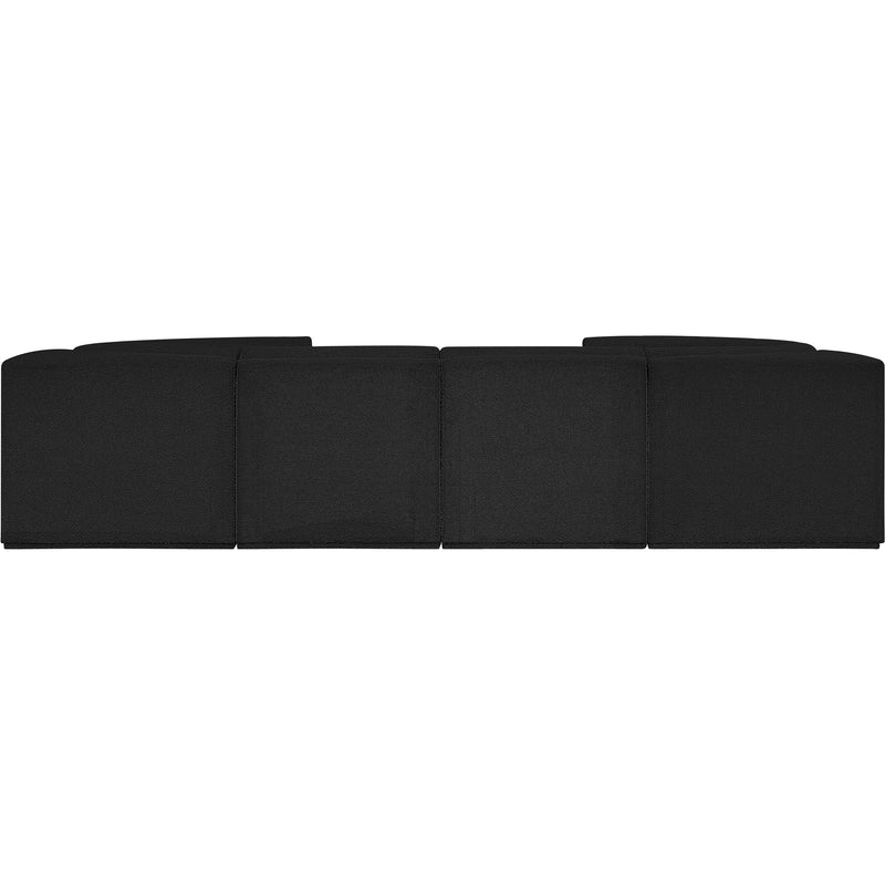 Meridian Ollie Black Boucle Fabric Modular Sectional IMAGE 3