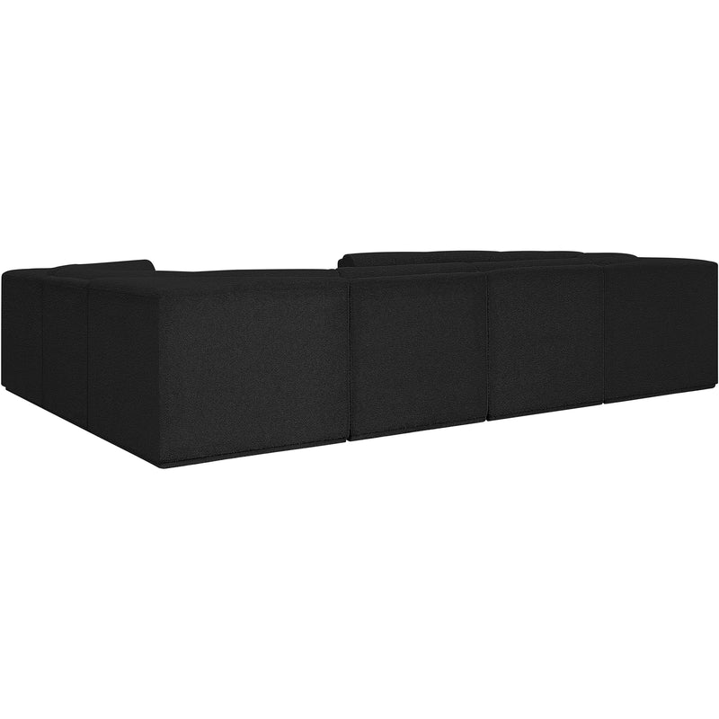 Meridian Ollie Black Boucle Fabric Modular Sectional IMAGE 4