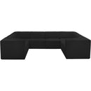 Meridian Ollie Black Boucle Fabric Modular Sectional IMAGE 5