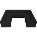 Meridian Ollie Black Boucle Fabric Modular Sectional IMAGE 6