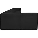Meridian Ollie Black Boucle Fabric Modular Sectional IMAGE 6