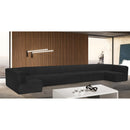 Meridian Ollie Black Boucle Fabric Modular Sectional IMAGE 2