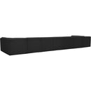 Meridian Ollie Black Boucle Fabric Modular Sectional IMAGE 4