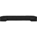 Meridian Ollie Black Boucle Fabric Modular Sectional IMAGE 5