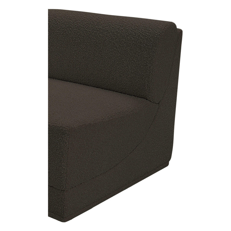 Meridian Ollie Brown Boucle Fabric Armless IMAGE 6