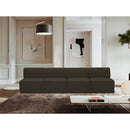 Meridian Ollie Brown Boucle Fabric Modular Sofa IMAGE 2