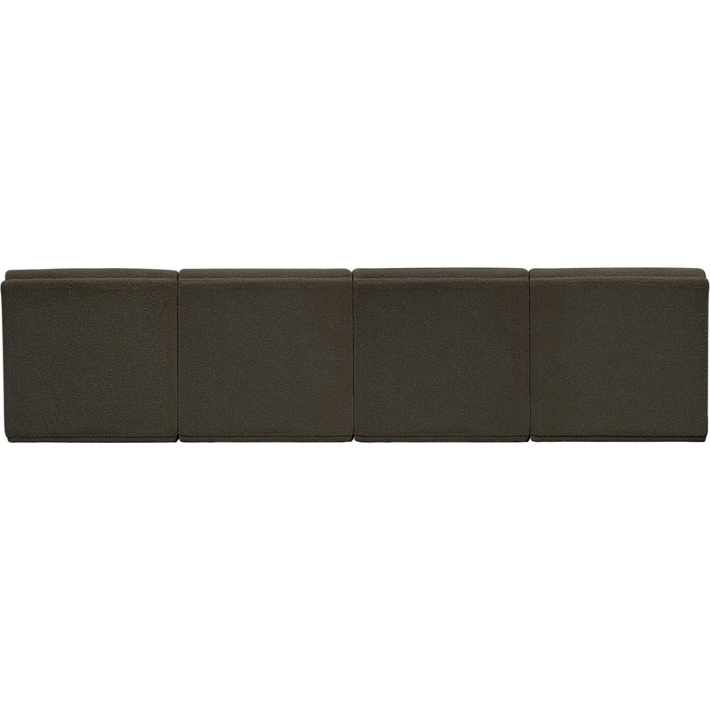 Meridian Ollie Brown Boucle Fabric Modular Sofa IMAGE 3