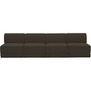 Meridian Ollie Brown Boucle Fabric Modular Sofa IMAGE 4
