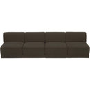 Meridian Ollie Brown Boucle Fabric Modular Sofa IMAGE 5