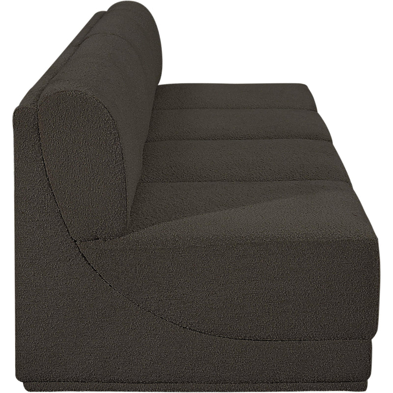 Meridian Ollie Brown Boucle Fabric Modular Sofa IMAGE 6