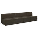  Meridian Ollie 120" Brown Boucle Fabric Upholstered 4 pc Armless Modular Sofa IMAGE 8