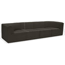  Meridian Ollie 128" Brown Boucle Fabric Upholstered 4 pc Modular Sofa IMAGE 12