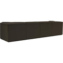 Meridian Ollie Brown Boucle Fabric Modular Sofa IMAGE 4