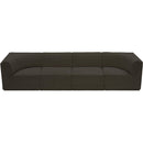Meridian Ollie Brown Boucle Fabric Modular Sofa IMAGE 6