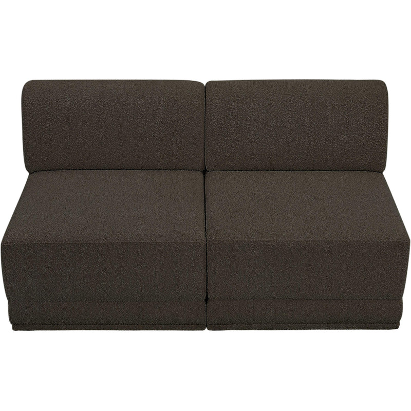 Meridian Ollie Brown Boucle Fabric Modular Sofa IMAGE 5