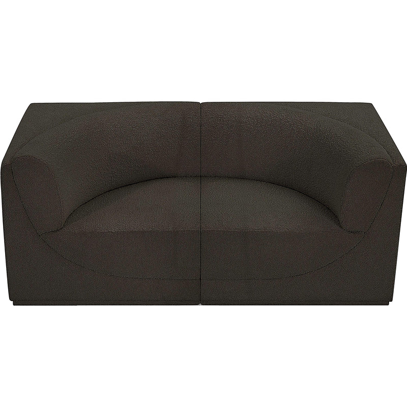 Meridian Ollie Brown Boucle Fabric Modular Sofa IMAGE 6