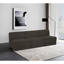 Meridian Ollie Brown Boucle Fabric Modular Sofa IMAGE 2