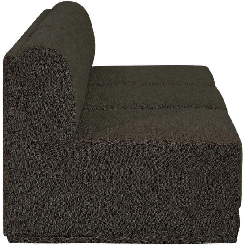 Meridian Ollie Brown Boucle Fabric Modular Sofa IMAGE 6