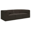 Meridian Ollie 98" Brown Boucle Fabric Upholstered 3 pc Modular Sofa IMAGE 12