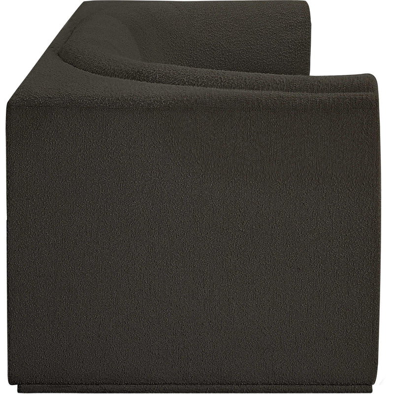 Meridian Ollie Brown Boucle Fabric Modular Sofa IMAGE 7