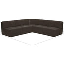  Meridian Ollie 94" Brown Boucle Fabric Upholstered 5 pc Modular Sectional IMAGE 10