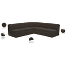  Meridian Ollie 94" Brown Boucle Fabric Upholstered 5 pc Modular Sectional IMAGE 11