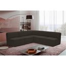 Meridian Ollie Brown Boucle Fabric Modular Sectional IMAGE 2