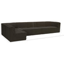  Meridian Ollie 158" Brown Boucle Fabric Upholstered 6 pc Modular Sectional IMAGE 15