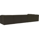 Meridian Ollie Brown Boucle Fabric Modular Sectional IMAGE 4