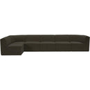 Meridian Ollie Brown Boucle Fabric Modular Sectional IMAGE 5
