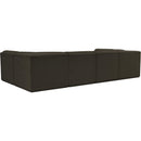Meridian Ollie Brown Boucle Fabric Modular Sectional IMAGE 3