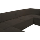 Meridian Ollie Brown Boucle Fabric Modular Sectional IMAGE 9