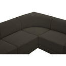 Meridian Ollie Brown Boucle Fabric Modular Sectional IMAGE 9