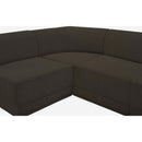 Meridian Ollie Brown Boucle Fabric Modular Sectional IMAGE 11