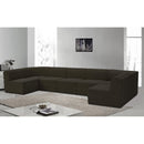 Meridian Ollie Brown Boucle Fabric Modular Sectional IMAGE 2