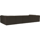 Meridian Ollie Brown Boucle Fabric Modular Sectional IMAGE 4
