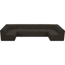 Meridian Ollie Brown Boucle Fabric Modular Sectional IMAGE 6
