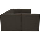 Meridian Ollie Brown Boucle Fabric Modular Sectional IMAGE 7